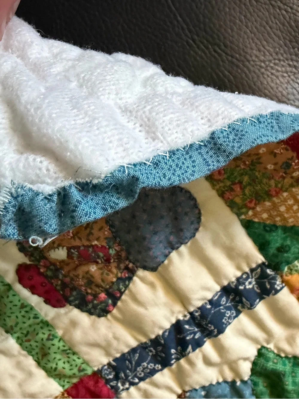 Vintage Hand Sewn Sunbonnet Sue Doll Quilt 21
